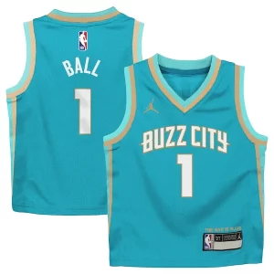 Delicioso Moderno LaMelo Ball Charlotte Hornets Jordan Brand Preschool 2023/24 Swingman Replica Jersey City Edition Teal