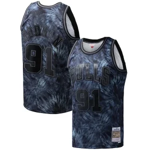 Delicioso Único Bonito Dennis Rodman Chicago Bulls Hardwood Classics 1995/96 Tie Dye Swingman Jersey Black