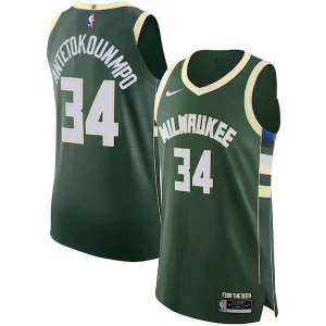 Duradero Comodo Delicioso Giannis Antetokounmpo Milwaukee Bucks Nike Authentic Jersey Association Edition Hunter Green