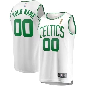 Duradero Cool Bonito Boston Celtics 2024 NBA Finals Champions Custom Fast Break Jersey White Association Edition