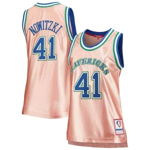 Duradero Cool Magnífico Dirk Nowitzki Dallas Mavericks Women's 75th Anniversary Rose Gold 1998 Swingman Jersey Pink