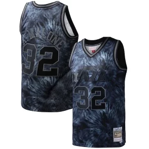Duradero Cool Sofisticado Karl Malone Utah Jazz Hardwood Classics 1991/92 Tie Dye Swingman Jersey Black