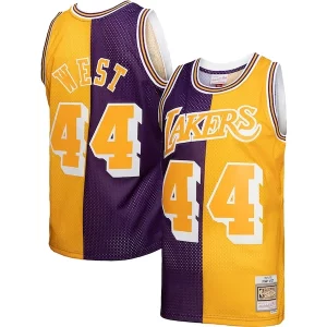 Duradero Estupendo Clásico Jerry West Los Angeles Lakers Hardwood Classics 1971/72 Split Swingman Jersey Purple/Gold