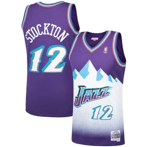 Duradero John Stockton Utah Jazz Hardwood Classics Swingman Jersey Purple