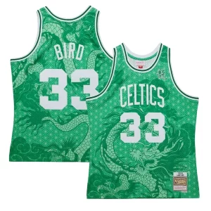 Duradero Larry Bird Boston Celtics 1985/86 Hardwood Classics Asian Heritage 6.0 Swingman Throwback Player Jersey Kelly Green