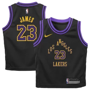 Duradero LeBron James Los Angeles Lakers Nike Preschool 2023/24 Swingman Replica Jersey City Edition Black