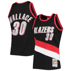 Duradero Maravilloso Cool Rasheed Wallace Portland Trail Blazers 1999/00 Hardwood Classics NBA 75th Anniversary Diamond Swingman Jersey Black