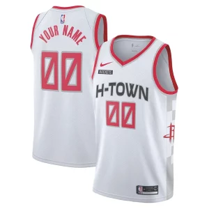 Duradero Versátil Houston Rockets Nike 2019/20 Swingman Custom Jersey White City Edition