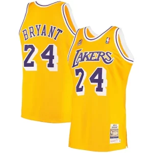 Elegante Clásico Práctico Men's Los Angeles Lakers Kobe Bryant Gold 2007 Hardwood Classics Authentic Jersey