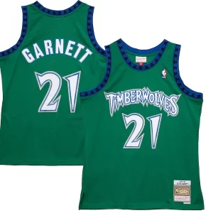 Elegante Duradero Kevin Garnett Minnesota Timberwolves 1997/98 Hardwood Classics Reload 2.0 Swingman Jersey Green