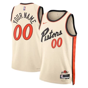 Elegante Encantador Exquisito Detroit Pistons Nike Unisex 2024/25 Custom Swingman Jersey City Edition White