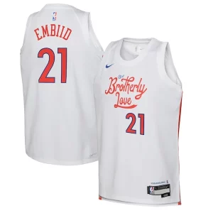 Elegante Joel Embiid Philadelphia 76ers Nike Youth 2022/23 Swingman Jersey City Edition White
