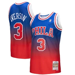 Elegante Práctico Comodo Allen Iverson Philadelphia 76ers 1996/97 Hardwood Classics Fadeaway Swingman Player Jersey Red/Royal