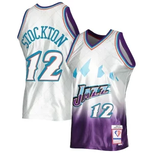 Elegante Robusto John Stockton Utah Jazz 1996/97 Hardwood Classics 75th Anniversary Swingman Jersey Platinum