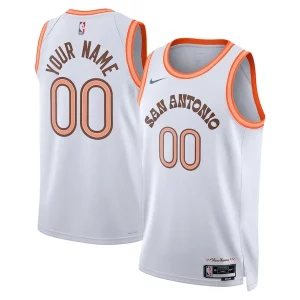 Elegante San Antonio Spurs Nike Unisex 2023/24 Custom Swingman Jersey White City Edition