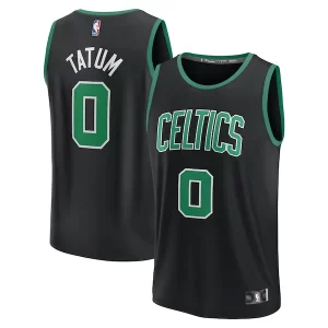 Magnífico Clásico Exquisito Jayson Tatum Boston Celtics Fast Break Replica Player Jersey Statement Edition Black