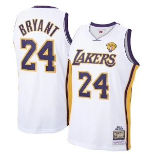 Encantador Cool Clásico Men's Los Angeles Lakers Kobe Bryant White 2009 10 Hardwood Classics Authentic Jersey