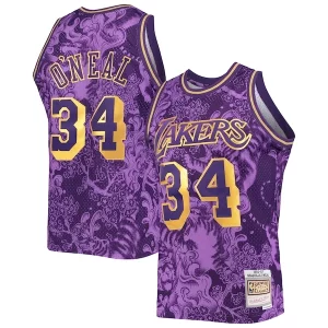 Encantador Cool Único Shaquille O'Neal Los Angeles Lakers Hardwood Classics 1996/97 Lunar New Year Swingman Jersey Purple