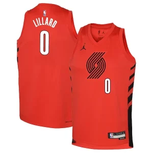 Encantador Damian Lillard Portland Trail Blazers Jordan Brand Youth Swingman Jersey Statement Edition Red