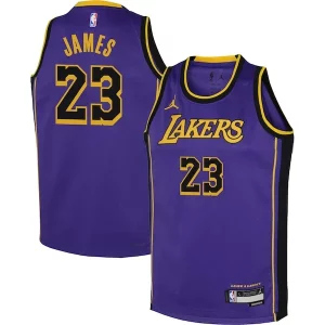 Encantador Elegante LeBron James Los Angeles Lakers Jordan Brand Youth Performance Swingman Jersey Statement Purple