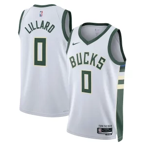 Encantador Genial Damian Lillard Milwaukee Bucks Nike Unisex Fear The Deer Swingman Player Jersey Association Edition White