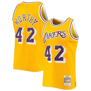 Encantador Maravilloso James Worthy Los Angeles Lakers 1984/85 Hardwood Classics Swingman Jersey Gold