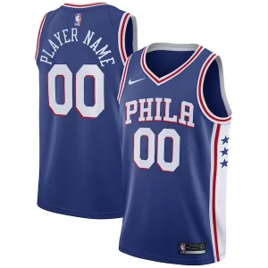 Encantador Philadelphia 76ers Nike Swingman Custom Jersey Blue Icon Edition