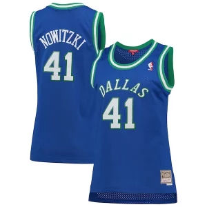 Encantador Resistente Dirk Nowitzki Dallas Mavericks Women's Hardwood Classics Swingman Jersey Blue