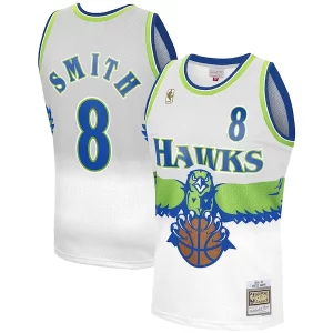 Encantador Steve Smith Atlanta Hawks 1996 97 Hardwood Classics Reload 3.0 Swingman Jersey White