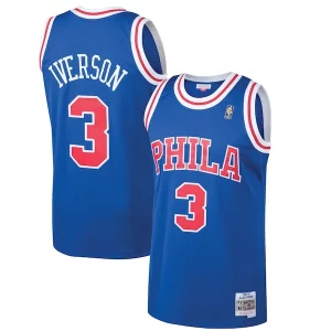 Estupendo Allen Iverson Philadelphia 76ers 1996/97 Hardwood Classics Swingman Jersey Royal