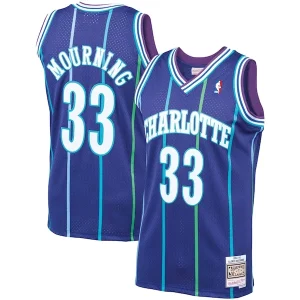 Estupendo Bonito Alonzo Mourning Charlotte Hornets 1994/95 Hardwood Classics Swingman Jersey Purple