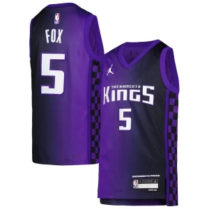 Estupendo De'Aaron Fox Sacramento Kings Jordan Brand Youth Swingman Jersey Statement Edition Purple