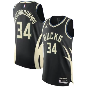 Estupendo Giannis Antetokounmpo Milwaukee Bucks Jordan Brand Authentic Player Jersey Statement Edition Black