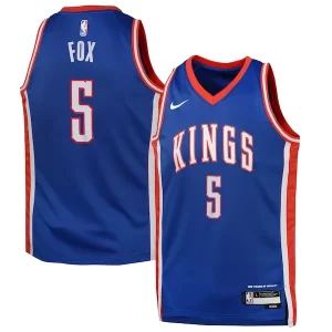Estupendo Hermoso De'Aaron Fox Sacramento Kings Nike Youth 2024/25 Swingman Player Jersey City Edition Blue