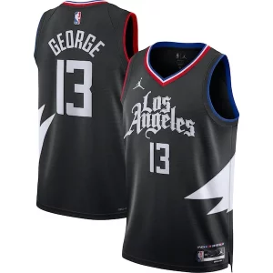 Estupendo Hermoso Resistente Paul George LA Clippers Jordan Brand Unisex Swingman Jersey Statement Edition Black