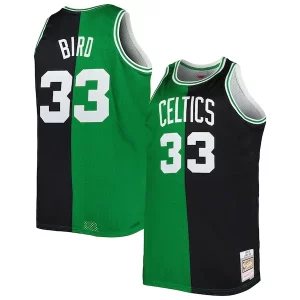 Estupendo Larry Bird Boston Celtics Big & Tall Hardwood Classics 1985/86 Split Swingman Jersey Kelly Green/Black