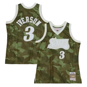 Estupendo Lujoso Allen Iverson Philadelphia 76ers Hardwood Classics 1997/98 Ghost Green Swingman Jersey Camo