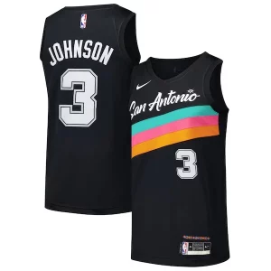 Estupendo Lujoso Encantador Keldon Johnson San Antonio Spurs Nike Swingman Player Jersey City Edition Black
