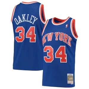 Estupendo Maravilloso Charles Oakley New York Knicks Hardwood Classics Swingman Jersey Blue