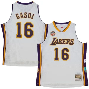 Genial Único Pau Gasol Los Angeles Lakers Unisex Hall of Fame Class of 2023 Throwback Swingman Jersey White