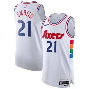 Estupendo Sofisticado Joel Embiid Philadelphia 76ers Nike 2024/25 Authentic Player Jersey City Edition White