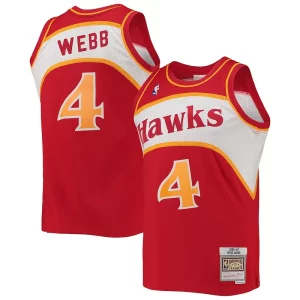 Estupendo Spud Webb Atlanta Hawks Hardwood Classics Swingman Jersey Red