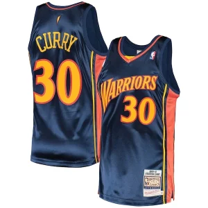 Estupendo Stephen Curry Golden State Warriors 2009/10 Hardwood Classics Authentic Jersey Navy