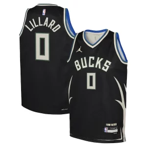 Estupendo Versátil Ideal Damian Lillard Milwaukee Bucks Jordan Brand Youth Swingman Jersey Statement Edition Black