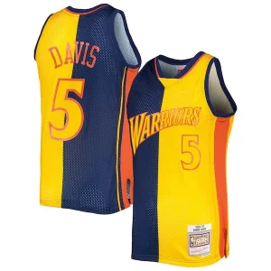 Exquisito Atractivo Genial Baron Davis Golden State Warriors Hardwood Classics 2006/07 Split Swingman Jersey Navy/Gold