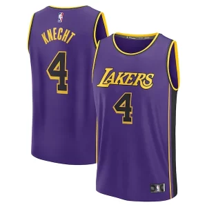 Exquisito Dalton Knecht Los Angeles Lakers Fast Break Replica Player Jersey Statement Edition Purple
