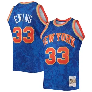Exquisito Encantador Patrick Ewing New York Knicks Hardwood Classics 1991/92 Lunar New Year Swingman Jersey Blue