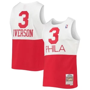 Exquisito Estupendo Moderno Allen Iverson Philadelphia 76ers 2003/2004 Hardwood Classics Swingman Jersey White/Red