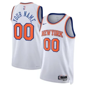 Exquisito Estupendo New York Knicks Nike Unisex Swingman Custom Jersey White Association Edition/Blue
