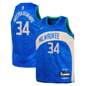 Exquisito Giannis Antetokounmpo Milwaukee Bucks Nike Youth Swingman Replica Jersey City Edition Royal